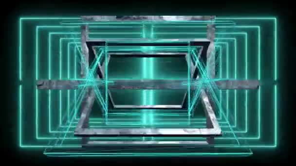 Pungă Fundal Decorativ Neon Abstract Ornat — Videoclip de stoc