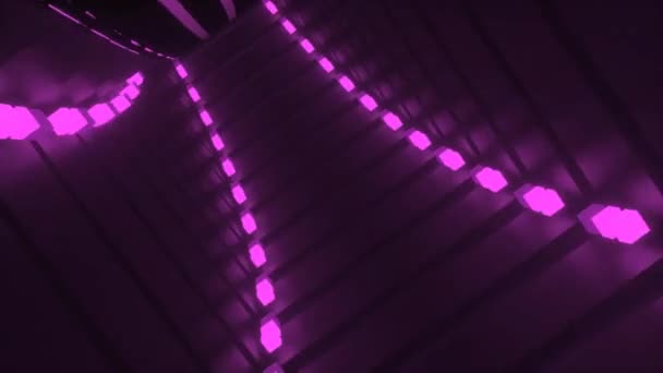环状抽象霓虹灯华丽的装饰背景 — 图库视频影像