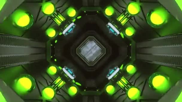 Looped Abstracte Neon Sierlijke Decoratieve Achtergrond — Stockvideo