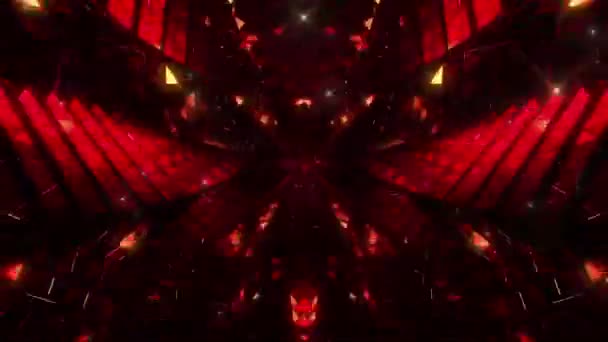 环状抽象霓虹灯华丽的装饰背景 — 图库视频影像