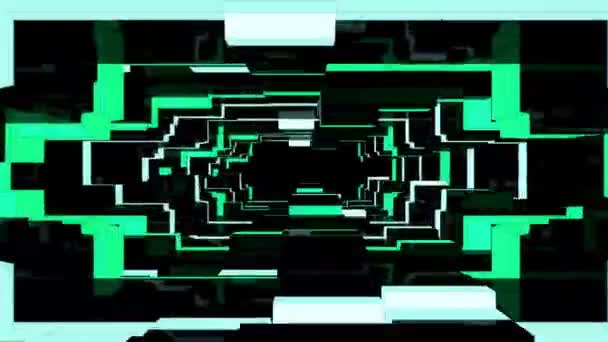 하이테크 터널을 Sci 글로우 라인은 홀로그램과 패턴을 형성합니다 3D는 이음새가 — 비디오