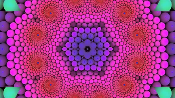 Kaleidoskop Berwarna Asli Abstrak Dengan Warna Biru Warna Putih Dengan — Stok Video