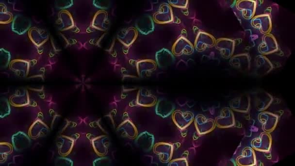 Una Animación Bucle Abstracto Con Movimientos Patrón Fractal Coloridos — Vídeo de stock