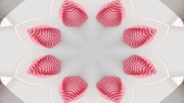 Abstrakt Loop Animation Med Färgglada Fraktal Mönster Rörelser — Stockvideo