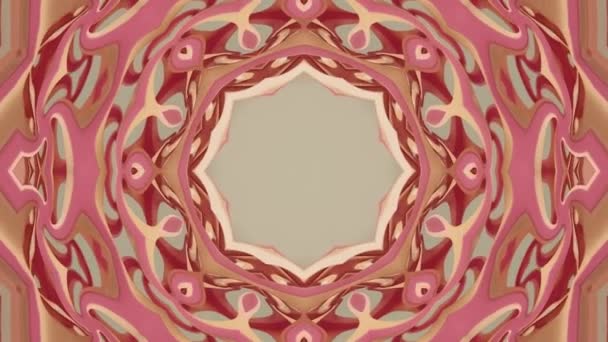 Abstract Loop Animation Colorful Fractal Pattern Movements — Stock Video