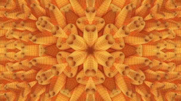 Absztrakt Fraktál Virág Absztrakt Kaleidoszkóp Háttér Mandala Dísz Virág — Stock videók