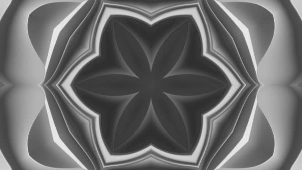 Fiore Frattale Astratto Caleidoscopio Astratto Sfondo Mandala Ornamento Fiore — Video Stock
