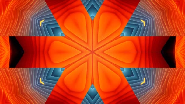 Abstrakte Fraktale Blume Abstraktes Kaleidoskop Hintergrund Mandala Ornament Blume — Stockvideo