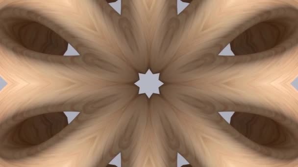 Abstraktní Fraktální Květina Abstraktní Kaleidoskop Pozadí Mandala Ornament Květiny — Stock video