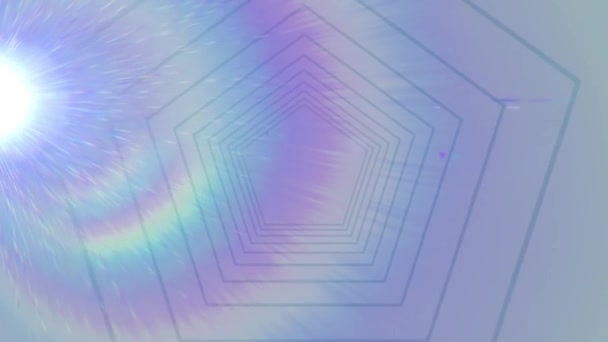 Laço Abstrato Hipnotizante Neon Com Fluxo Contínuo — Vídeo de Stock