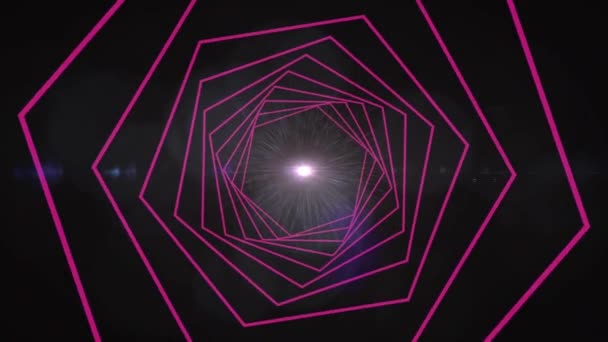 Loop Astratto Ipnotizzante Neon Con Flusso Continuo — Video Stock