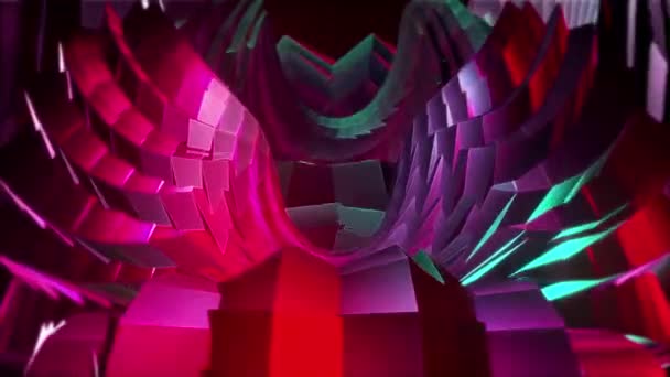 Sebuah Abstrak Mempesona Neon Loop Dengan Aliran Mulus — Stok Video