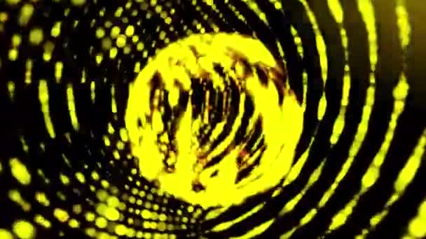 Abstraktní Fascinující Neonová Smyčka Plynulým Proudem — Stock video
