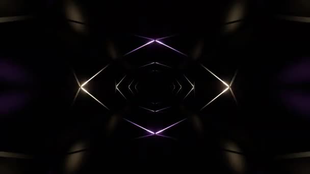 Loop Neon Hypnotický Tunel Abstraktní Pozadí Video Řádky Vzor Šetřič — Stock video