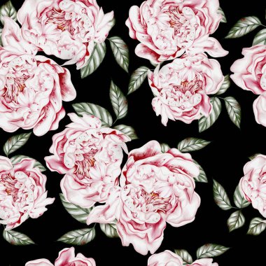 Şakayık çiçekli suluboya desenli. Görüntü