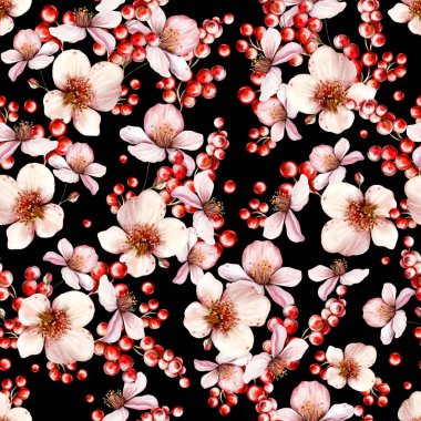 Suluboya, böğürtlen deseni. Görüntü