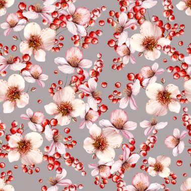 Suluboya, böğürtlen deseni. Görüntü