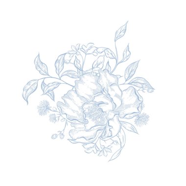 Çiçekli düğün buketi. Görüntü