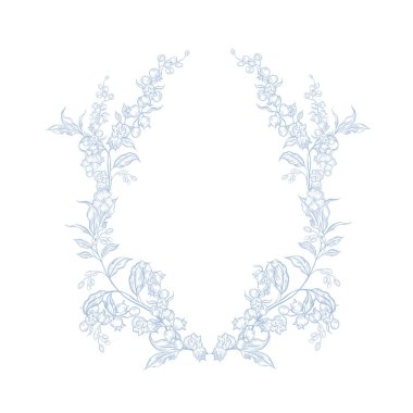 Çiçekli düğün çelengi. Görüntü