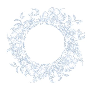 Çiçekli düğün çelengi. Görüntü