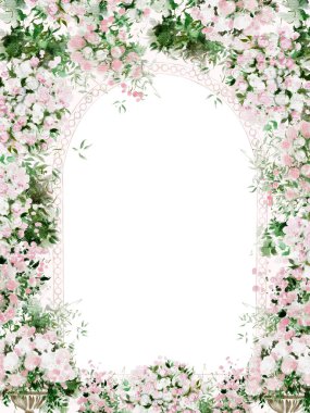 Düğün töreniyle suluboya kart. Görüntü 