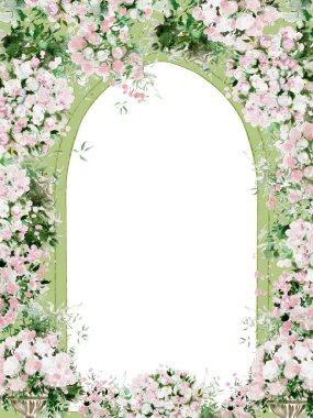 Düğün töreniyle suluboya kart. Görüntü 