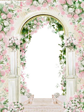 Suluboya düğün kartı