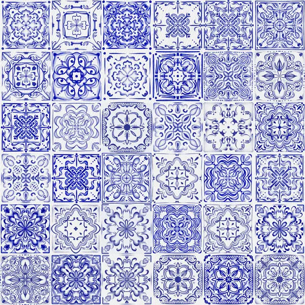 Klasik Seramik Motifler pürüzsüz desen, suluboya resimleme