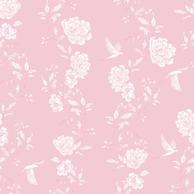 Çiçeklerle çizimsiz desen. Görüntü