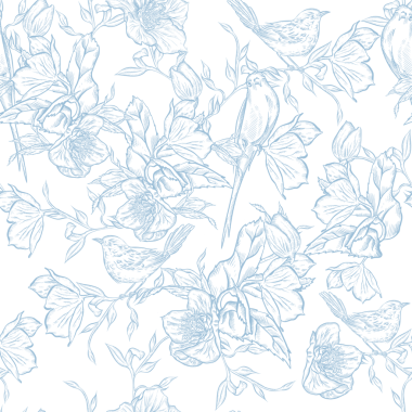 Çiçeklerle çizimsiz desen. Görüntü