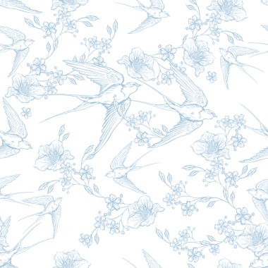 Çiçeklerle çizimsiz desen. Görüntü