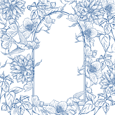 Çiçekli, grafiksel pembe düğün kartı. Görüntü