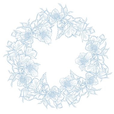 Çiçekli düğün çelengi. Görüntü