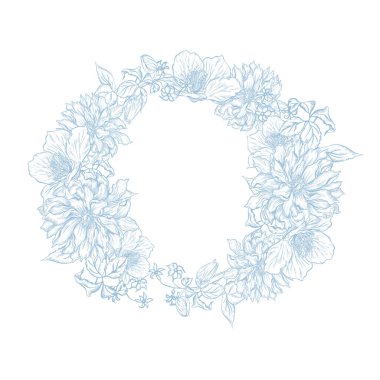 Çiçekli düğün çelengi. Görüntü