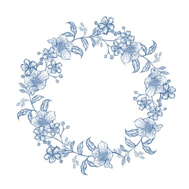 Çiçekli düğün çelengi. Görüntü