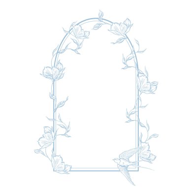 Çiçekli, grafiksel pembe düğün kartı. Görüntü