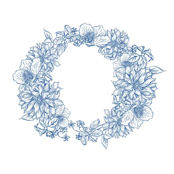 Çiçekli düğün çelengi. Görüntü