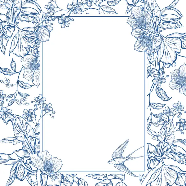 Çiçekli, grafiksel pembe düğün kartı. Görüntü