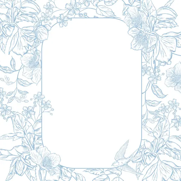 Çiçekli, grafiksel pembe düğün kartı. Görüntü