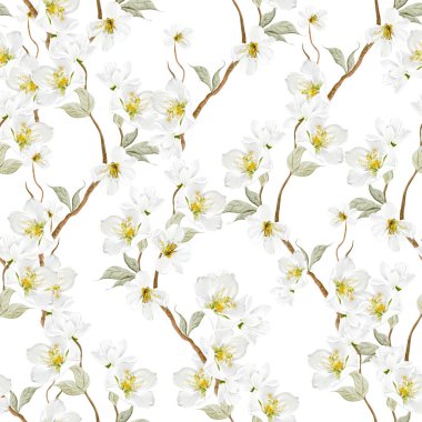 Kuşlar ve çiçeklerle bezenmiş çiçek desenli Chinoiserie. Görüntü