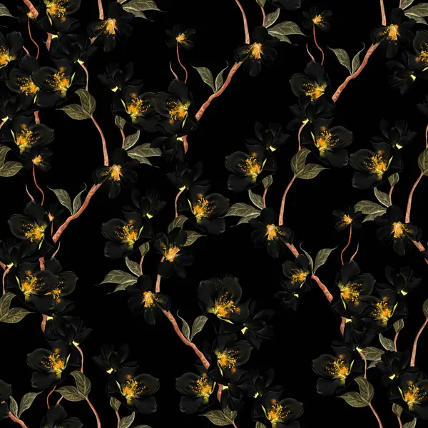 Kuşlar ve çiçeklerle bezenmiş çiçek desenli Chinoiserie. Görüntü