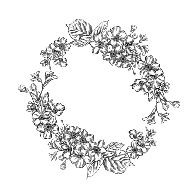 Mavi çiçekli ve Kırlangıçlı Toile de Jouy çelengi. Görüntü