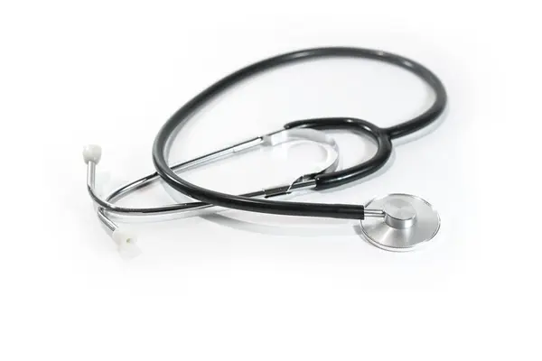 Stethoskop Auf Weißem Hintergrund Medizinisches Diagnosegerät Zur Auskultation Oder Zum lizenzfreie Stockbilder