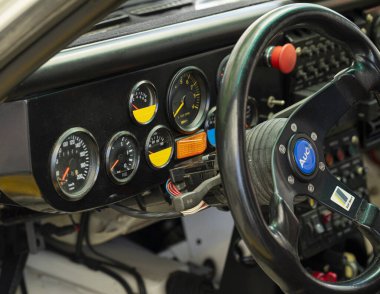 Barcelos, Portekiz - 01 Haziran 2024: Audi Quattro S1 E2, B grubundan efsanevi ralli arabası, Rallyspirit 2024 'te sergilendi