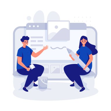 Yaratıcı takım profil sayfası çizimi