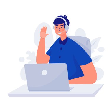 Web sitesi sayfası için çağrı merkezi illüstrasyon kavramı