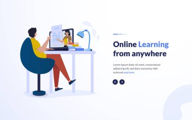 Çevrimiçi öğrenim eğitimi çizimi tasarımı