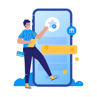 Ağ bankacılığı en sevilen işlem illüstrasyonuna ekle