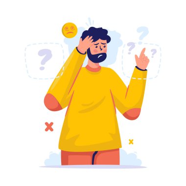 Karmaşık insan ifadesi çizgi film tasarımı