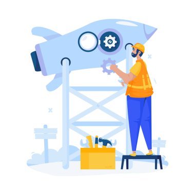 Roket motoru çizimini güncelleyen bir teknisyen